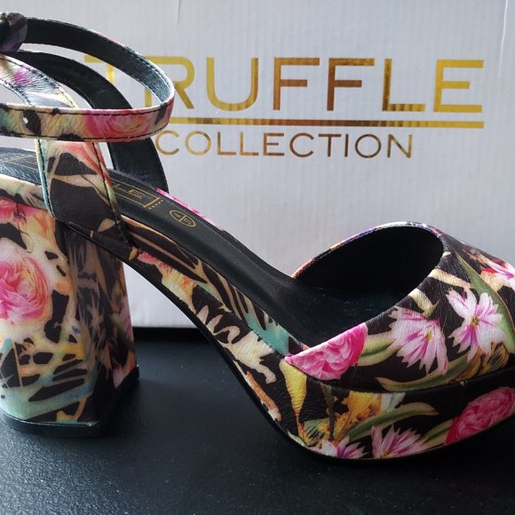 NWT Size 37 Floral Platform shoes Truffle Collection - Picture 7 of 10